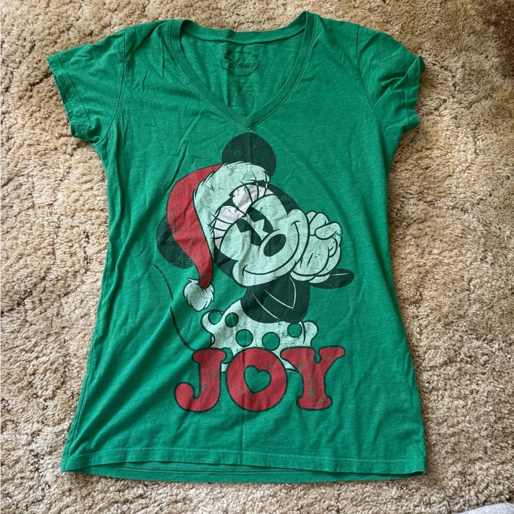 Disney Green Minnie Mouse Joy Juniors Tee